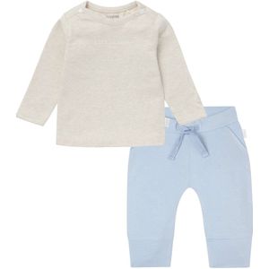 Noppies - Kledingset - 2 delig - Broek Naupli Lichtblauw - Shirt Hester Oatmeal - Maat 44