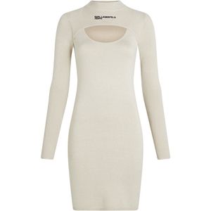 Karl Lagerfeld - A4W13010 - Jurk - Beige - Aansluitend Gebreid