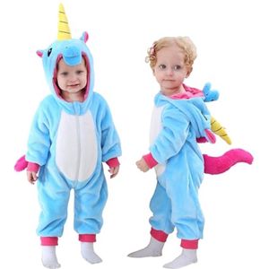 Dierenprint Baby Romper met Kap voor Jongens en Meisjes - Ideaal voor Herfst en Winter (4-5 Jaar)