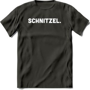 Schnitzel - Snack T-Shirt | Grappig Verjaardag Kleding Cadeau | Eten En Snoep Shirt | Dames - Heren - Unisex Tshirt | - Donker Grijs - 3XL