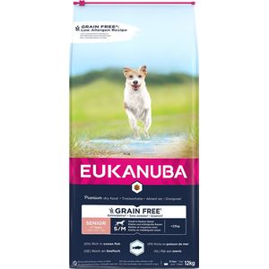 Eukanuba - Hond - Euk Dog Grainfree Ocean Fish Senior S/m 12kg