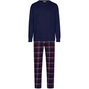 Pastunette - Pyjama - Aspen Ski - Katoen - Flanel - Blauw - Geruit - Maat 3XL