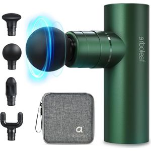 Mini Massagepistool voor Diep Weefsel - Draagbaar Spiermassageapparaat met 4 Siliconen Hoofden en Koffer - Perfect voor Pijnverlichting Thuis, op kantoor en tijdens Workouts