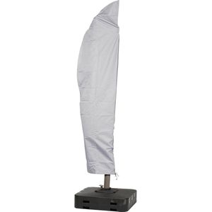 Beschermhoes voor zweefparasol frame gebogen | 265 cm x 40 / 70 / 50 cm | geschikt voor parasols tot Ø 350 cm | polyesterweefsel, Kleur: taupe (lichtgrijs)