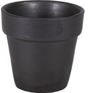 Oneiro Luxe Bloempot Grace Basic Pot Matt Black D20H20 – hotel chique - binnen ––– accessoires – tuin – decoratie – bloemen – mat – glans – industrieel - droogbloemen - Buiten bloempot - tuin - tuinieren