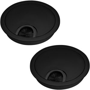 SOTECH - Kabeldoorvoer - Metaal - Mat Zwart - 2 Stuks