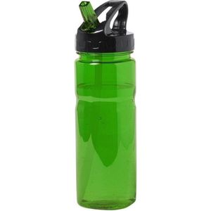 Groene drinkfles/waterfles met schroefdop 650 ml - Sportfles - BPA-vrij