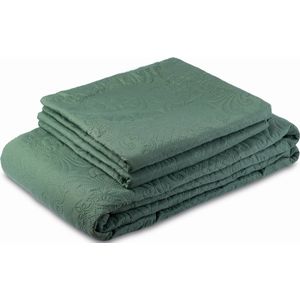 Zydante Home - Bedsprei Incl. 2 Hoezen - Donkergroen - 220x240 cm + 2 * 60x70 cm