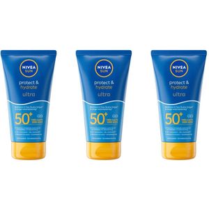 Nivea SUN Zonnebrandcreme SPF 50 - Protect & Hydrate Ultra - 3x150 ml voordeelverpakking