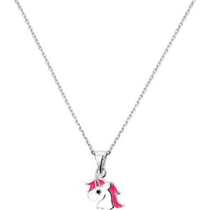 The Kids Jewelry Collection Ketting Eenhoorn 1,1 mm 36 + 4 cm - Zilver