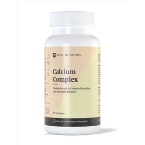 Vital Nutrition Calcium Complex - 8-in-1 Supplement - Aquamin® Calcium - Spieren, botten en kraakbeen - Met collageen - 60 Tabletten