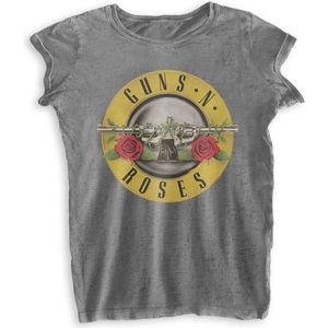 Guns N' Roses - Classic Logo Dames T-shirt - M - Grijs