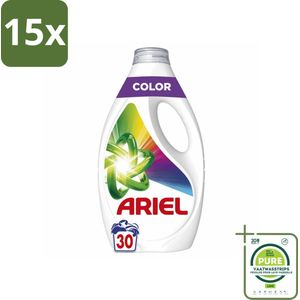 15 x Ariel - Vloeibaar Wasmiddel - Color - 30 Wasbeurten - 1350 ml - Grootverpakking - Wasmiddel - Ariel - Kleurwas - Vlekkenverwijderaar - Wasformule