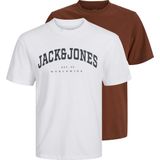 JACK&JONES - JJECALEB VARSITY TEE SS O-NECK 2PK MNI - T-shirts