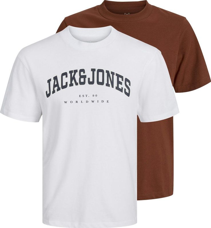 JACK&JONES - JJECALEB VARSITY TEE SS O-NECK 2PK MNI - T-shirts