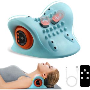 Nekstretcher - Nekmassage Kussen - Nekmassage Apparaat - Massage Nekkussen - met verwarming - 3 modi-6 instelbar - Shiatsu Massagekussen Draadloose frequenties