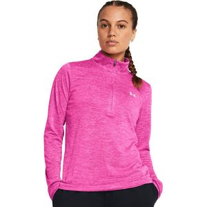 Under Armour Tech 1/2 Zip- Twist Dames Sportshirt - Roze - Maat XL