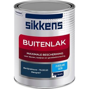 Sikkens Buitenlak - Verf - Zijdeglans - Mengkleur - Berlijnsblauw - T6.30.10 - 1 liter