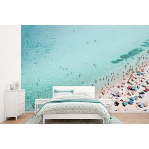 Zee - Strand - Parasols - Blauw - Zomer - Behangpapier