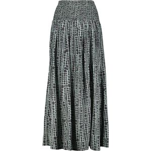 DIDI Dames Smocked skirt Magic in granite green with dots in a row print maat 40