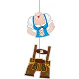 Oktoberfest Hangdecoratie lederhosen 70 cm Oktoberfest - Bierfeest feestartikelen - Hangdecoratie versiering