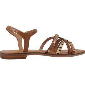 GEOX - D MADDALUSIAC - Sandalen - Bruin - Leer