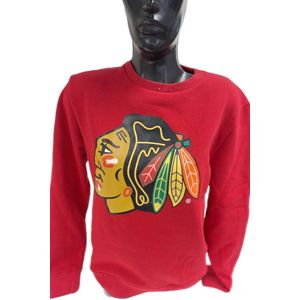 BLACKHAWKS -CREWNECK - RED -L