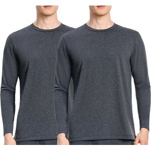 Thermisch Ondergoed Heren Set van 2 Stuks - Fleece Lange Mouwen Thermo Onderhemd en Bovenstuk