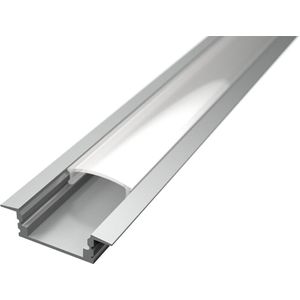 LED Strip Profiel - Velvalux Profi - Zilver Aluminium - 1 Meter - 24.7x7mm - Inbouw
