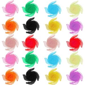 Zeynomax - Danssjaals van organza zijde | Kleurrijke halsdoeken voor kinderen | Jongleerkleding | Feestaccessoire en decoratie | Zakdoeken voor kinderenpret