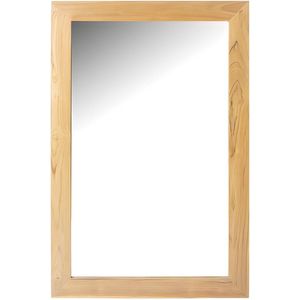 Rechthoekige spiegel van licht teak hout - 60 x 90 cm - AMLAPURA L 60 cm x H 90 cm x D 3 cm