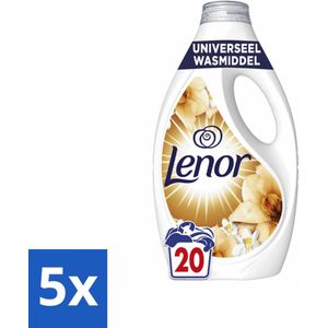 Lenor – Wasmiddel – Amber & Orchidee – 20 Wasbeurten - 900 ml - Bulkverpakking - 5 stuks
