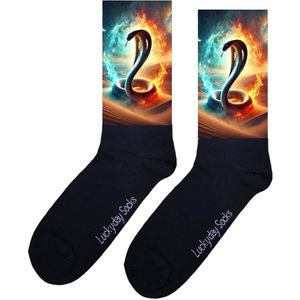 Slang - Opkikker - Grappige sokken - Valentijns cadeau - Verjaardag cadeau - Sint cadeau - Leuke sokken - Vuur - Natuur - Vrolijke sokken - Cadeautje - Grappige cadeau - Kerstsokken - Vaderdag - Moederdag - Maan - Dier - Socks maken Happy - 37-44