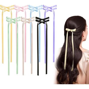 Allecto Plus - Set van 14 haarstrikken voor dames en meisjes - Zwarte strikken met klemmen - Ideaal voor vlechten - Leuk cadeau idee.