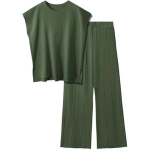 Elegante Dames Trainingsbroek Set - 2-delige Casual Outfit met Mouwen