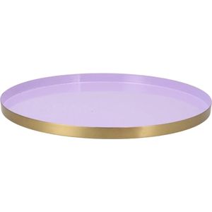 Daan Kromhout - Decoratieve dienblad - Lila/Goud - 40x40x2,5cm - Groot - Kandelaar Store