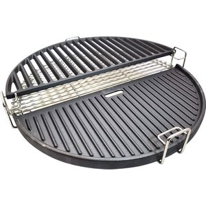 Grill verdeler PRO - Large 21"" - incl gietijzer rooster + Plaat - Kamado accessoires