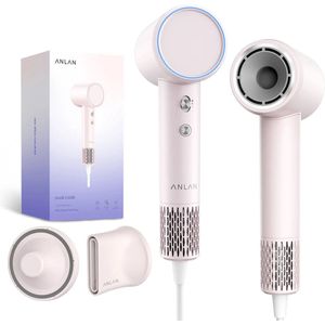 Anlan - XF-005 - Föhn - 5 Standen - Ionische Haardroger - Coolshot - 1500W - 240V - 120000RPM - 70.1 dB - Haarfohn - Krullen - Hair dryer - Roze