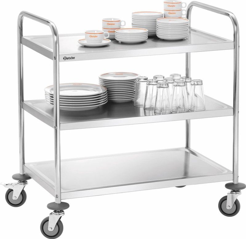 Serveerwagen - Zwart - Hout - Modern Design