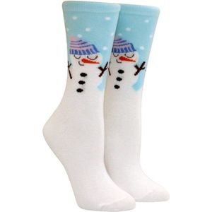 Sokken - Kerstsokken - Sneeuwpop - voor Dames, Heren en Kinderen - Unisex - Kerstkleding - Christmas - Kerst - Sokken - Maat 35-42 - 1 paar