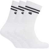 G-Star heren 3P sokken sport dual stripe wit