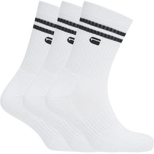 G-Star heren 3P sokken sport dual stripe wit