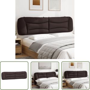 vidaXL Beddengoed - Hoofdkussens - Hoofdbordkussen Hvar 200 cm stof donkerbruin - Hoofdboardkussen - Slaapcomfort - Kamerdecoratie