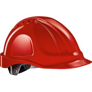 SIR SAFETY ABS 901 Veiligheidshelm Rood Bouwhelm - Elektrische Isolatie 1000 V - Schroefratel - Gehoorbescherming Compatibel