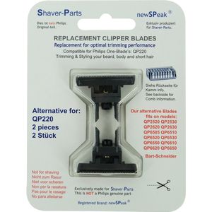 vervangbare scheermesjes 2st. - Geschikt voor Philips Oneblade