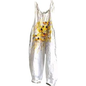 Dames Zomer Jumpsuit met Bloemenprint en Spaghetti Bandjes