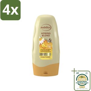 Andrélon - Honing Blond - Conditioner - 250 ml - Voordeelverpakking - 4 stuks - Glans conditioner - Haarverzorging blond haar