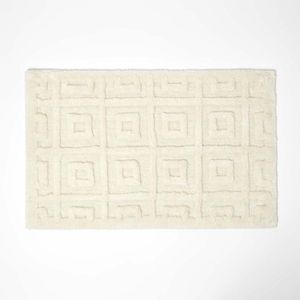 Homescapes badmat crème, 50 x 80 cm - badmat geometrisch patroon