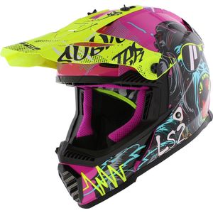 LS2 - Fast II Mini Crusher - Helm - Fluorroze / Fluorgeel - KPA Materiaal
