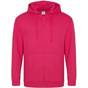 Vegan Hoodie met ritssluiting en capuchon Hot Pink - L